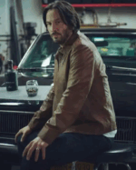 John Wick Brown Leather Jacket - Image 4