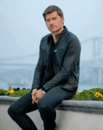 Nikolaj Coster-Waldau Black Leather Jacket - Image 3