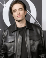 Robert Pattinson Trucker Leather Jacket - Image 5