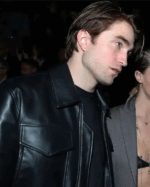 Robert Pattinson Trucker Leather Jacket - Image 4
