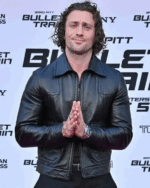 Aaron Taylor Johnson Black Leather Jacket - Image 2