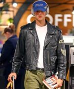 Jacob Elordi Black Motorcycle Leather Jacket