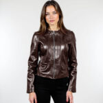 Collarless Real Leather Jacket for Women - Image 6