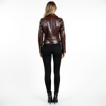 Real Leather Biker Jacket for Women - Image 24
