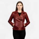 Real Leather Biker Jacket for Women - Image 14