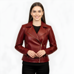 Real Leather Biker Jacket for Women - Image 12