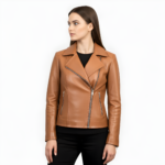 Real Leather Biker Jacket for Women - Image 9