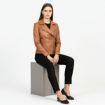 Real Leather Biker Jacket for Women - Image 10