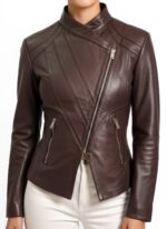 Real Leather Biker Jacket for Women - Image 15