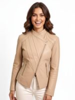 Real Leather Biker Jacket for Women - Image 16