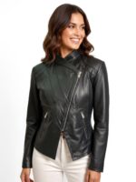 Real Leather Biker Jacket for Women - Image 8
