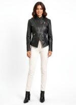 Real Leather Biker Jacket for Women - Image 11