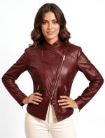 Real Leather Biker Jacket for Women - Image 5
