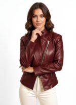 Real Leather Biker Jacket for Women - Image 4