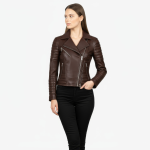 Real Leather Biker Jacket for Women - Image 9