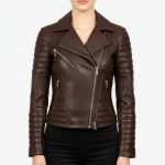 Real Leather Biker Jacket for Women - Image 10