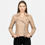 Real Leather Biker Jacket for Women - Image 14