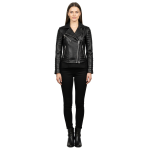 Real Leather Biker Jacket for Women - Image 7
