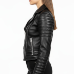 Real Leather Biker Jacket for Women - Image 16