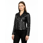 Real Leather Biker Jacket for Women - Image 17