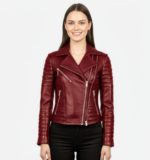 Real Leather Biker Jacket for Women - Image 11