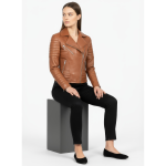Real Leather Biker Jacket for Women - Image 3