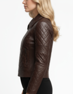Quilted Real Leather Jacket for Women - Image 6