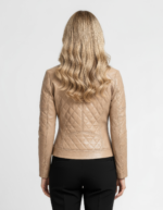 Quilted Real Leather Jacket for Women - Image 14