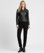 Quilted Real Leather Jacket for Women - Image 3
