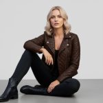 Women's Real Quilted Leather Jacket - Image 11