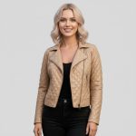 Women's Real Quilted Leather Jacket - Image 17