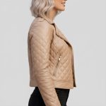 Women's Real Quilted Leather Jacket - Image 18