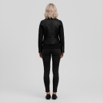 Women's Real Quilted Leather Jacket - Image 6