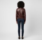 Women's Real Leather Bomber Jacket - Image 5