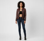 Real Leather Bomber Jacket for Women - Sasha - Image 4
