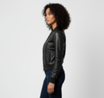 Women's Real Leather Bomber Jacket - Image 3