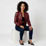 Real Leather Bomber Jacket for Women - Sasha - Image 13