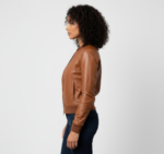 Women's Real Leather Bomber Jacket - Image 9