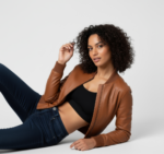 Women's Real Leather Bomber Jacket - Image 10