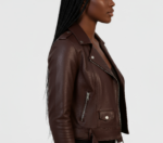 Real Leather Moto Jacket for Women - Image 11