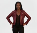 Real Leather Moto Jacket for Women - Image 4
