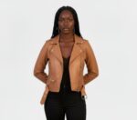 Real Leather Moto Jacket for Women - Image 13