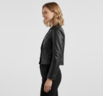 Women's Authentic Leather Blazer - Image 3