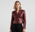 Women's Authentic Leather Blazer - Image 13