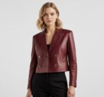 Women's Authentic Leather Blazer - Image 17