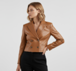 Women's Authentic Leather Blazer - Image 9