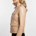Real Leather Bomber Jacket for Women - Elandra - Image 18