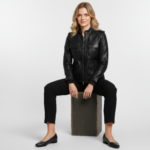 Real Leather Bomber Jacket for Women - Elandra - Image 6