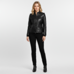 Real Leather Bomber Jacket for Women - Elandra - Image 7