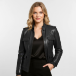 Real Leather Bomber Jacket for Women - Elandra - Image 8